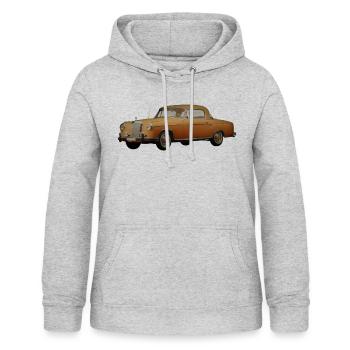 Voiture ancienne - Sweat à capuche Femme - gris clair chiné - Devant - AI Model Female 172 light (172cm)