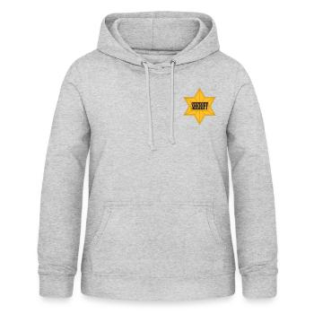 Sheriff stylisch - Frauen Hoodie - Hellgrau meliert - Vorne - AI Model Female 172 light (172cm)
