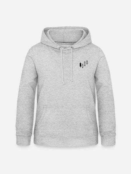 Candle sticks - Frauen Hoodie - Hellgrau meliert