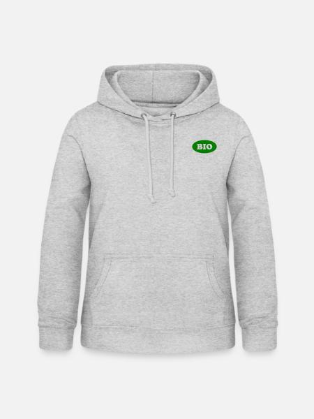 Bio - Frauen Hoodie - Hellgrau meliert