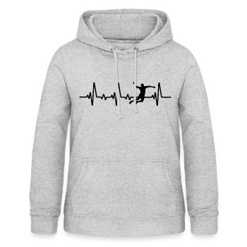 Handball Herzschlag Handballer - Frauen Hoodie - Hellgrau meliert - Vorne - AI Model Female 172 light (172cm)