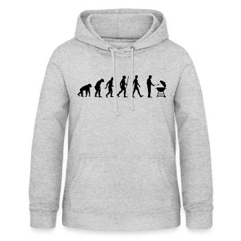 Grillen Evolution Grillmeister BBQ Grill - Frauen Hoodie - Hellgrau meliert - Vorne - AI Model Female 172 light (172cm)