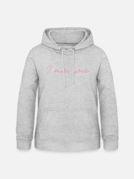 Ich bin ich Pink - Frauen Hoodie - Hellgrau meliert