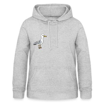 Möwe - Frauen Hoodie - Hellgrau meliert - Vorne - AI Model Female 172 light (172cm)