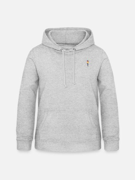 Kleur Stick Man - Vrouwen hoodie - lichtgrijs gemêleerd