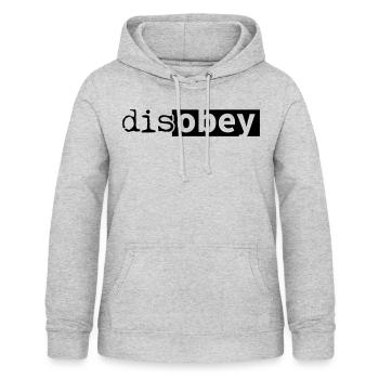 désobéir désobéir - Sweat à capuche Femme - gris clair chiné - Devant - AI Model Female 172 light (172cm)
