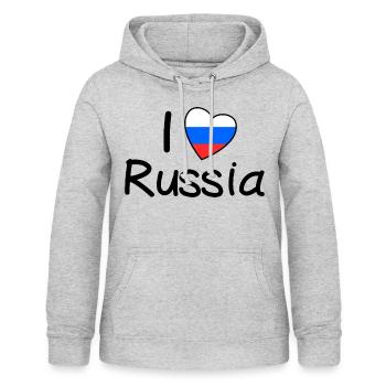 Russia - Frauen Hoodie - Hellgrau meliert - Vorne - AI Model Female 172 light (172cm)