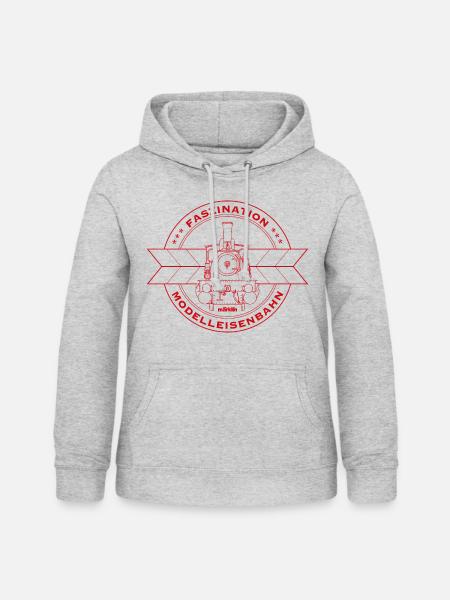 Märklin Faszination Modelleisenbahn Dampflok - Frauen Hoodie - Hellgrau meliert