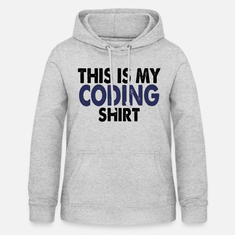 Programmation informatique de nerd de codage - Sweat à capuche Femme - gris clair chiné