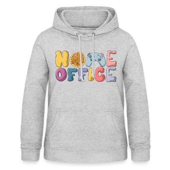 Home Office - Frauen Hoodie - Hellgrau meliert - Vorne - AI Model Female 172 light (172cm)