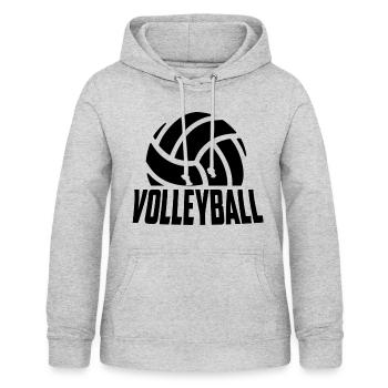 Volleyball - Frauen Hoodie - Hellgrau meliert - Vorne - AI Model Female 172 light (172cm)