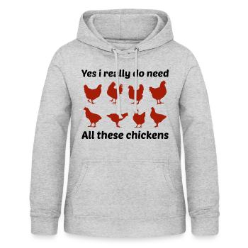 Chicken Lover Poultry Farmer Farming Farm Funny - Women's Hoodie - light heather grey - Front - AI Model Female 172 light (172cm)