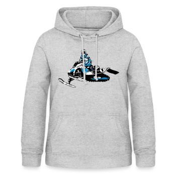 Snowmobil - Motorschlitten - Snowmobile - Frauen Hoodie - Hellgrau meliert - Vorne - AI Model Female 172 light (172cm)
