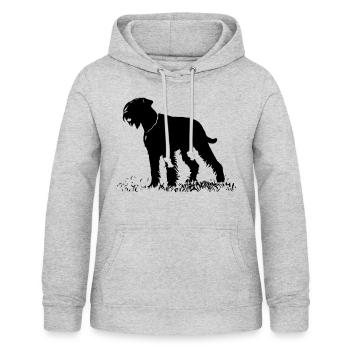 Riesenschnauzer / Schnauzer Hunde Design Geschenk - Frauen Hoodie - Hellgrau meliert - Vorne - AI Model Female 172 light (172cm)