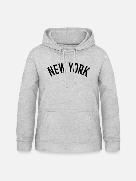 New York - Frauen Hoodie - Hellgrau meliert