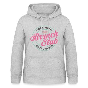 Cool Mums Brunch Club - Frauen Hoodie - Hellgrau meliert - Vorne - AI Model Female 172 light (172cm)