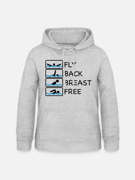 schwimmen - Frauen Hoodie - Hellgrau meliert