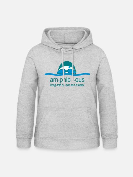 schwimmen - Frauen Hoodie - Hellgrau meliert
