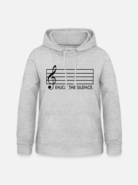 Musik - Frauen Hoodie - Hellgrau meliert