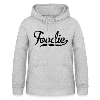 Foodie - Frauen Hoodie - Hellgrau meliert - Vorne - AI Model Female 172 light (172cm)
