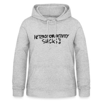 Heteronormativity Sucks - Women's Hoodie - light heather grey - Front - AI Model Female 172 light (172cm)
