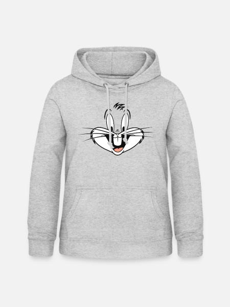 Looney Tunes Bugs Bunny Kostüm - Frauen Hoodie - Hellgrau meliert