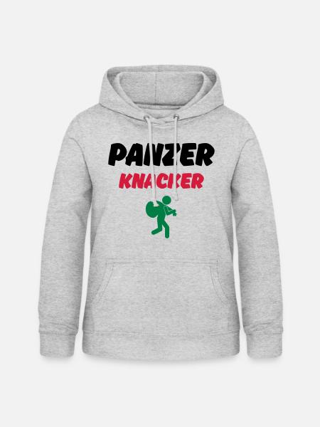 PANZERKNACKER - BEUTE - Frauen Hoodie - Hellgrau meliert