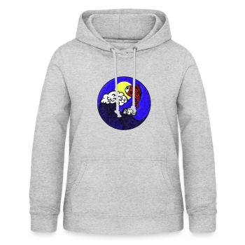 Gegen den Storm - Frauen Hoodie - Hellgrau meliert - Vorne - AI Model Female 172 light (172cm)