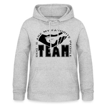 Hund Team Pfote Hand Hundesport Hundeliebe - Frauen Hoodie - Hellgrau meliert - Vorne - AI Model Female 172 light (172cm)