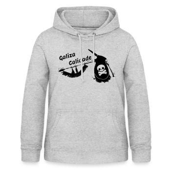 Galiza Calidade ((anpassbare Farben) - Frauen Hoodie - Hellgrau meliert - Vorne - AI Model Female 172 light (172cm)