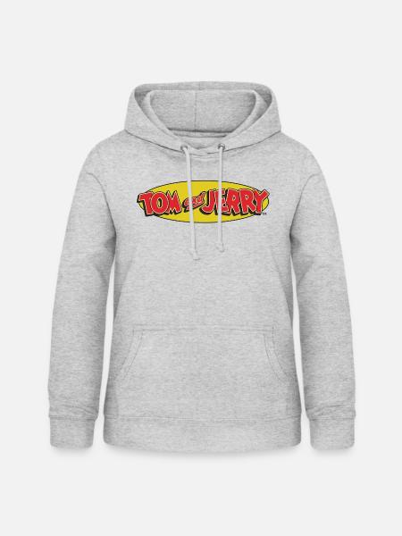 Tom Und Jerry Logo - Frauen Hoodie - Hellgrau meliert