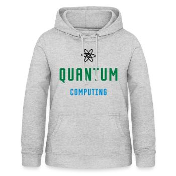 QUANTUM COMPUTING - qBIT - Sweat à capuche Femme - gris clair chiné - Devant - AI Model Female 172 light (172cm)