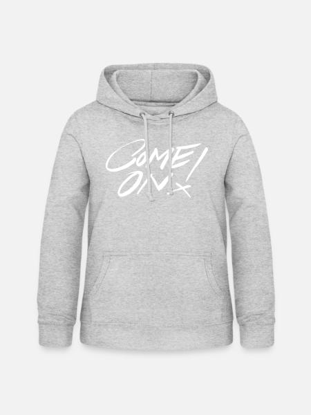 Come On - Frauen Hoodie - Hellgrau meliert