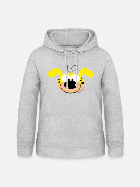 Marsupilami Lächeln - Frauen Hoodie - Hellgrau meliert