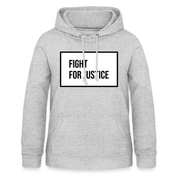 Fight For Justice - Women's Hoodie - light heather grey - Front - AI Model Female 172 light (172cm)