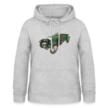 Schöner Oldtimer, Auto, KFZ - Frauen Hoodie - Hellgrau meliert - Vorne - AI Model Female 172 light (172cm)