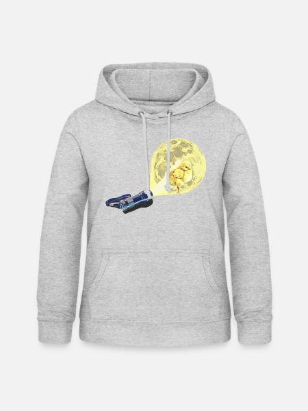 Moonlight Chiken - Frauen Hoodie - Hellgrau meliert