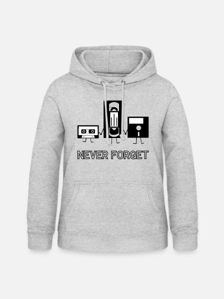 Never Forget - Frauen Hoodie - Hellgrau meliert
