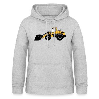 wheel loaders - Women's Hoodie - light heather grey - Front - AI Model Female 172 light (172cm)
