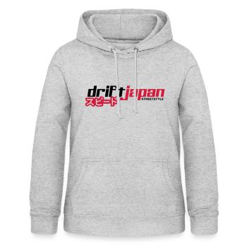 DRIFT JAPAN Apparel Kanji Speed Logo - Sweat à capuche Femme - gris clair chiné - Devant - AI Model Female 172 light (172cm)