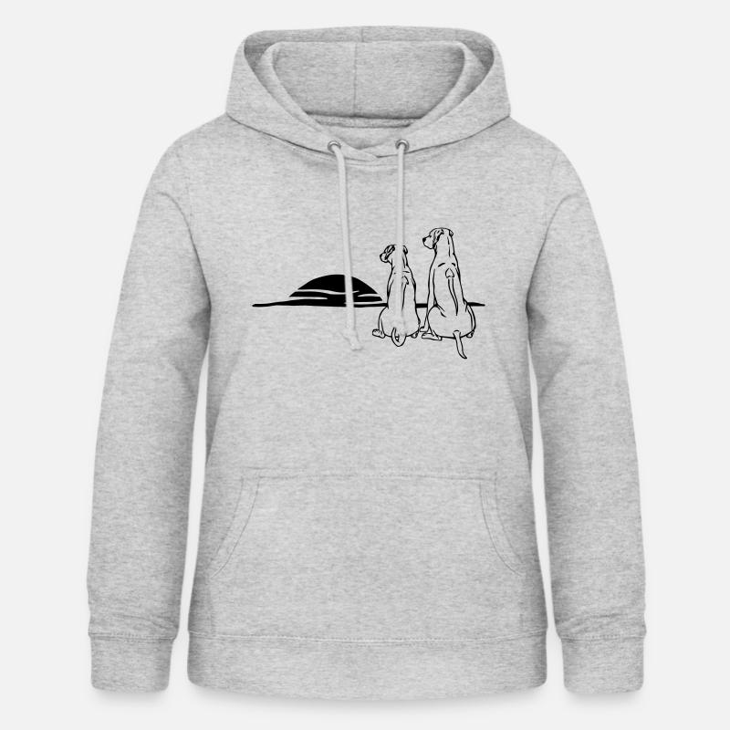 2 Rhodesian Ridgebacks - Women's Hoodie - light heather grey