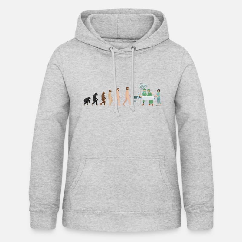 Surgeon Evolution Chief Physician Surgery Gift - Women's Hoodie - light heather grey
