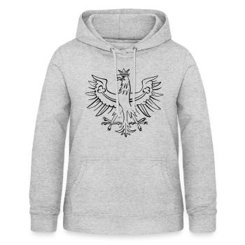 Echter Tiroler - Tirol Tiroler Adler - Frauen Hoodie - Hellgrau meliert - Vorne - AI Model Female 172 light (172cm)