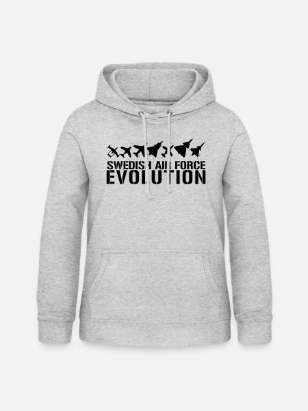 Entwicklung der schwedischen Luftwaffe - Frauen Hoodie - Hellgrau meliert