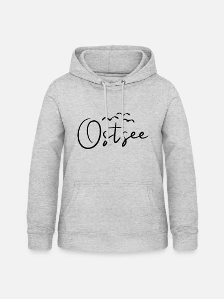 Ostsee Möwen - Frauen Hoodie - Hellgrau meliert