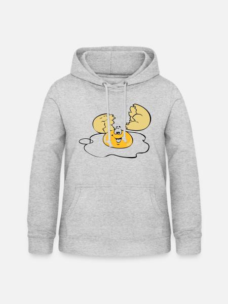 egg Ei - Frauen Hoodie - Hellgrau meliert