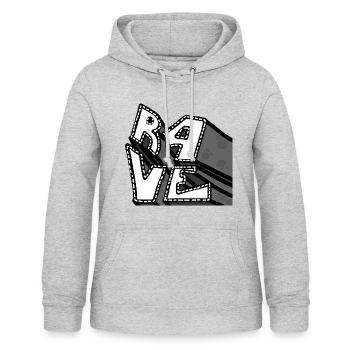 rave - Frauen Hoodie - Hellgrau meliert - Vorne - AI Model Female 172 light (172cm)