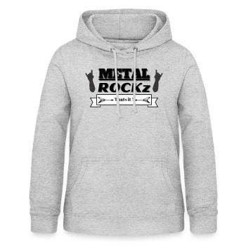 Metal Rockz - that's it - Frauen Hoodie - Hellgrau meliert - Vorne - AI Model Female 172 light (172cm)