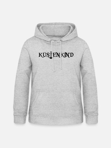 Kuestenkind - Frauen Hoodie - Hellgrau meliert