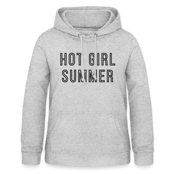 hot Summer dark outline - Women's Hoodie - light heather grey - Front - AI Model Female 172 light (172cm)